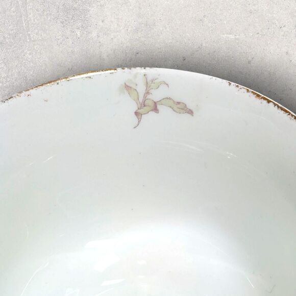 Antique Haviland Limoges Teacup Noritake Saucer Violet Floral Gold Rim Iridescen - Picture 9 of 15
